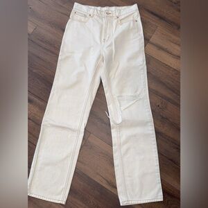 Cream jeans